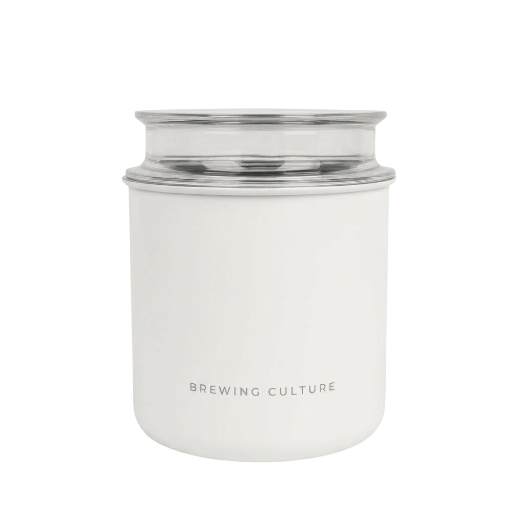 BC Airtight Coffee Canister Black 1000ml - White